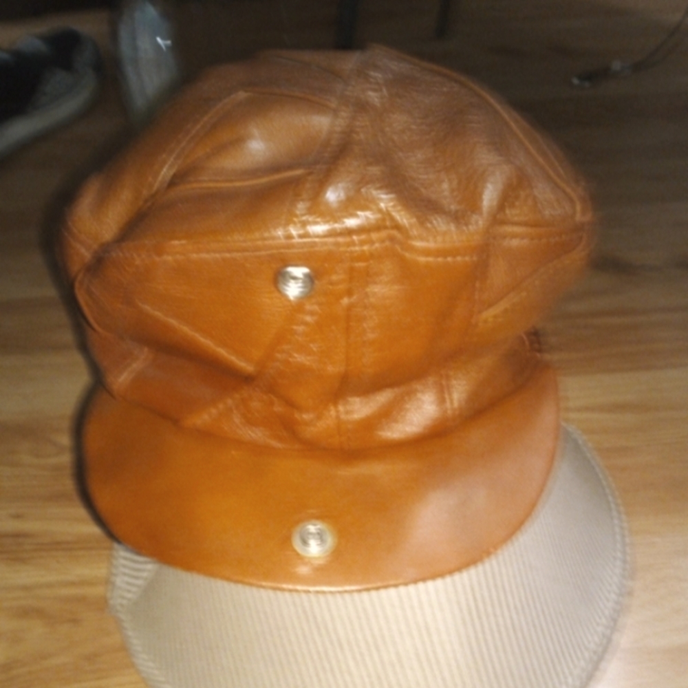 Leather Factory News Boy Cap